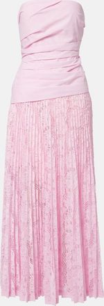 SIMKHAI Annalise plisse lace maxi dress