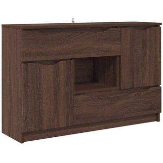 vidaXL Sideboard with Drawer Brown Oak 100 x 30 x 65.6 Engineered Wood vidaXL