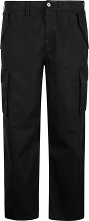 Burberry Cotton Cargo Broek - Heren - Straight fit broeken - Zwart - L - Katoen - Broeken