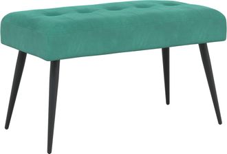 vidaXL Banco Con Tapicer&iacute;a Con Botones Tuquesa 80 X 40 X 46 Cm Vidaxl