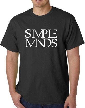 Fit Simple Minds Mens T Shirt Fashion Cotton Tops Size S-4XL Black