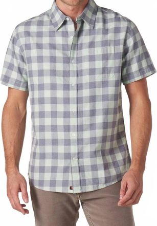The Normal Brand Jasper Short Sleeve Button Down Shirt In Saguaro Check