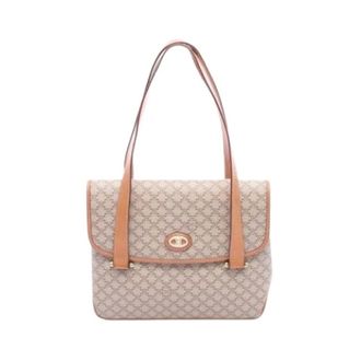 Celine Pre-owned Shoulder Bags, female, Beige, Size: ONE SIZE Pre-owned Vintage Canvas Shoulder Bag