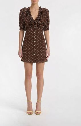 Alessandra Rich Abito mini Alessandra Rich in seta a pois