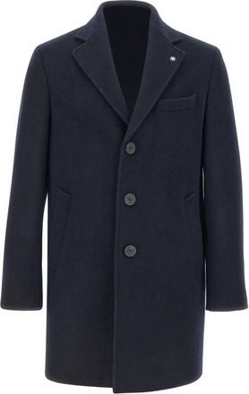 Manuel Ritz Jassen, Heren, Blauw, M, Wol, Single-Breasted Jas