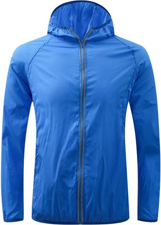 Generic Waterproof Zip Jacket For Mens Windproof Lightweight Drawing Waist Raincoat With Zipper Sport Pockets Breathable Foldable Design Raincoat Hiking Rainy