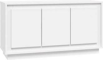 vidaXL Aparador Madera Contrachapada Blanco 102x35x55 Cm Vidaxl