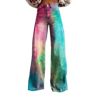 Generic 2025ial Offers Wide Leg Jeans for Women UK Ladies Baggy Bootcut Denim Pants Loose Casual Y2K Streetwear Plus Size High Waisted Trousers Ladies Dressin