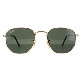 Ray-Ban Square Gold G-15 Green Polarized Sunglasses