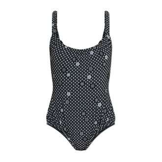Maison Margiela One-piece, female, Black, Size: XS Floral-print Swimsuit