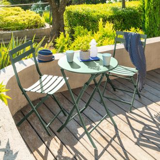 Hesperide Tavolo da giardino pieghevole tondo 60 cm verde oliva Greensboro