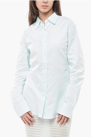 Prada Poplin Blouse with Satin Back Panel size 44