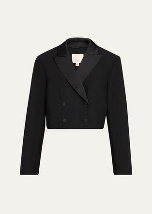 Cinq &agrave; Sept Romilly Cropped Tuxedo Jacket