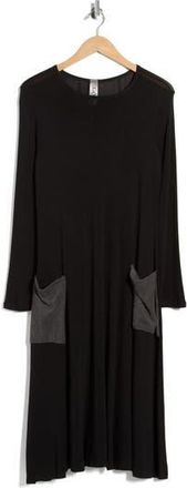 Go Couture Long Sleeve Flare Swing Dress in Grey at Nordstrom Rack, Size X-Large