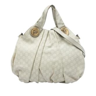 Gucci Pre-owned Hysteria Satchel - Dames - Pre-owned - Beige - Maat: ONE Size Leer