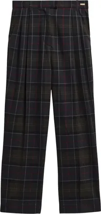 Barbour Broeken, Dames, Veelkleurig, S, Katoen, Delilah Tartan Straight-Leg Broek