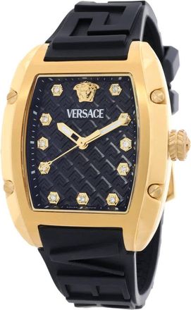 Versace Dominus Quartz Diamond Black Dial Ladies Watch VE8K00324
