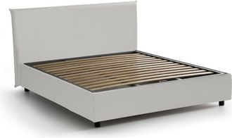 Dmora Dmora - Talamo Italia Letto matrimoniale Berta, Letto contenitore con rivestimento in ecopelle, 100% Made in Italy, Apertura frontale, adatto per