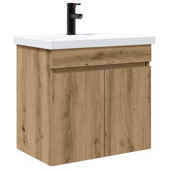 vidaXL M&oacute;dulo De Ba&ntilde;o Con Grifer&iacute;a Roble Artesanal 61 X 40 X 74,5 Cm Vidaxl