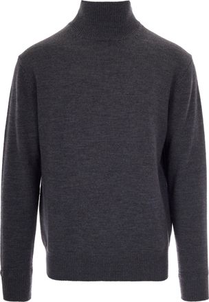 Paolo Pecora Fine Grey Virgin Wool High Neck Sweater