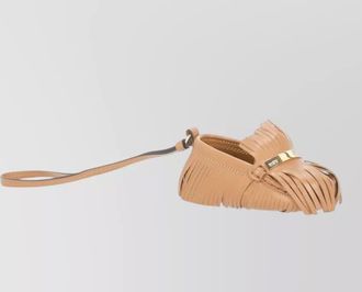 Tod's leather fringe pendant