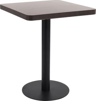 vidaXL Mesa De Jard&iacute;n Bistr&oacute; Mdf Marr&oacute;n Oscuro 60x60 Cm Vidaxl