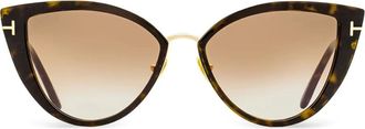 Tom Ford Eyewear Zonnebril met cat-eye montuur - Bruin