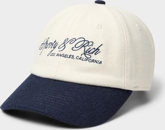 Sporty & Rich Mens Cursive lettering wool cap