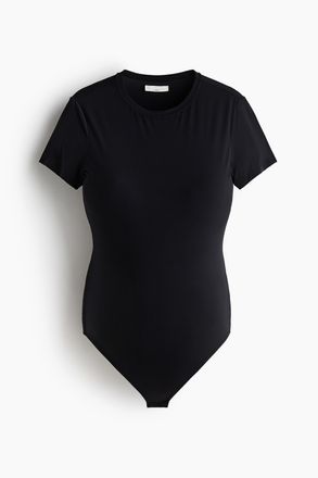 H&M MAMA Kurzarmbody aus Mikrofaser - Schwarz