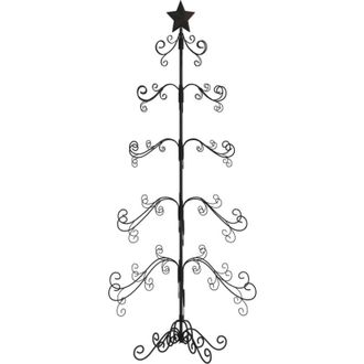 vidaXL Árbol de Navidad para decoración metal negro 150 cm vidaXL