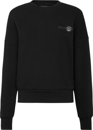 Plein Sport Sweatshirt Basic - Dames - Sportshirts - Zwart - M - Katoen - Fitness