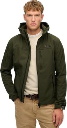 Superdry Trekker Soft Shell Jacket met capuchon - Heren - Zomerjassen - Groen - S - Polyester - Jassen