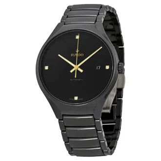 Rado True Black Dial Black Ceramic Mens Watch R27056712