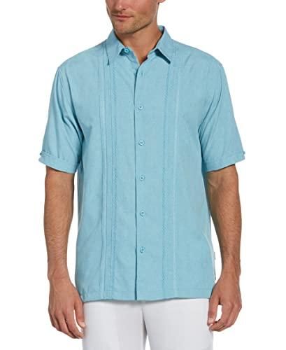 Chemise homme Cubavera en lin mélangé vert clair taille XL boutonnée | eBay