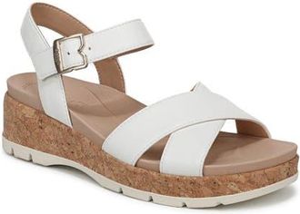 Dr. Scholls Free Love Ankle Strap Platform Slide Sandal in White at Nordstrom, Size 9.5