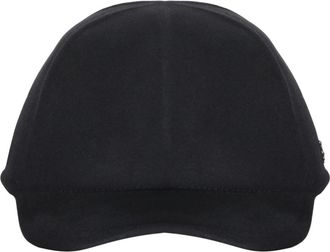 Ermenegildo Zegna Wool Cap - Heren - Petten - Zwart - 58 CM - Wol - Accessoires