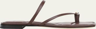 Vince Polli Leather Toe-Ring Flat Sandals