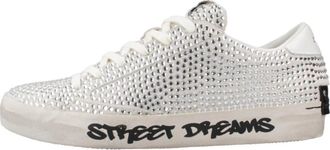 Crime London Deportiva Distressed - Dames - Sneakers - Wit - 41 EU - Leer - Schoenen