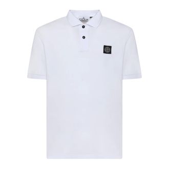 Stone Island Polo Shirts, male, White, Size: 3XL Polo Shirts