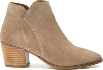 Dune London Ladies Wide Fit PARLOR Heeled Ankle Boots Size UK 3 Suede Western Boots