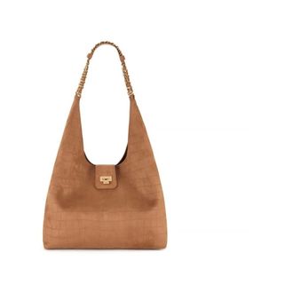 Elisabetta Franchi Hobo Bag - female - Elisabetta Franchi - Shoulder Bags - Brown - ONE SIZE - Bags