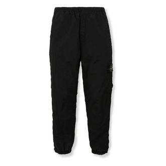 Stone Island Sweatpants, male, Black, Size: W38 Regular-fit Jogger Trousers with Zip Cuffs