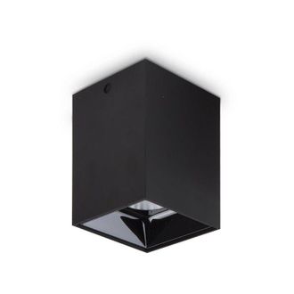 Ideal Lux Plafoniera Moderna Nitro Alluminio Nero Led 15W 3000K Luce Calda
