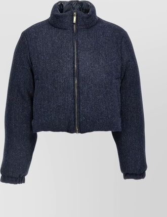 Thom Browne high collar reversible puffer jacket