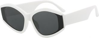 Generic Women Outdoor Driving Sunglasses Vacation Sports Men Decorative Sun Glasses(White)
