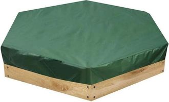 OEM Telo Di Copertura Per Sabbiera (180x150 Cm) - Impermeabile E Antipolvere - Per Sabbiere Esagonali - Verde - Con Coulisse - Per Evitare La Contaminazio