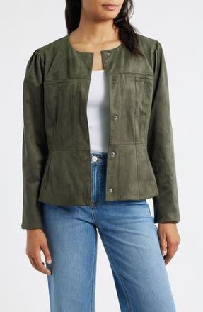 Wit & Wisdom Peplum Jacket in Laurel Wreath at Nordstrom Rack, Size X-Large