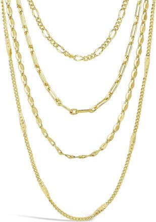 Sterling Forever Four Layer Chain Necklace