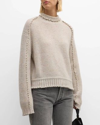 Autumn Cashmere Shaker Mock W/ Ruffled Detail In Confetti