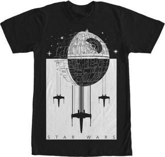 Star Wars Mens Star Wars Death Star Battle Graphic Tee in Black at Nordstrom, Size Xx-Large